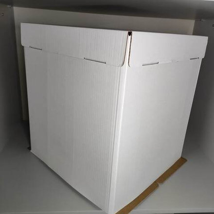 Коробка для торта белая 42х42х45 см