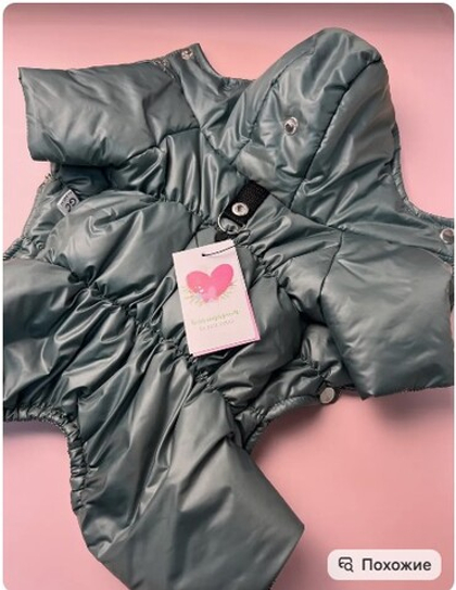 Зимний комбинезон для собак с капюшоном (мальчик)