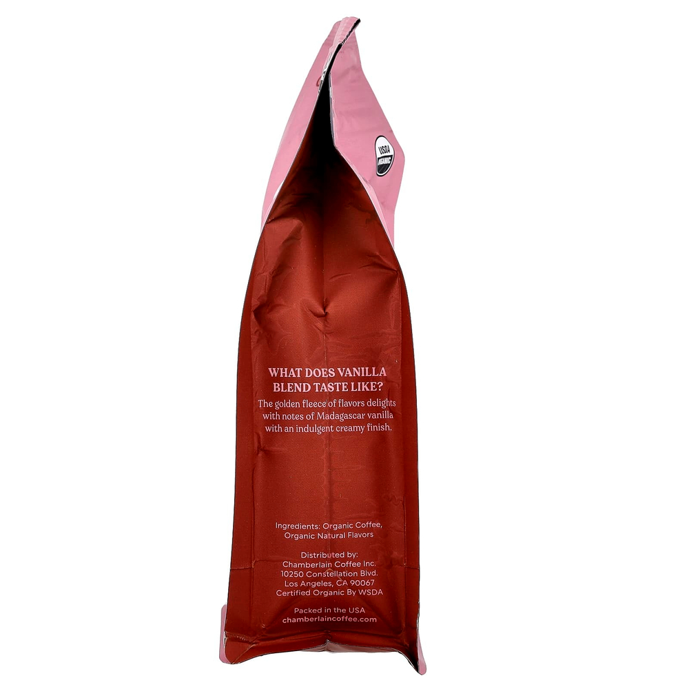 Chamberlain Coffee, органический кофе арабика, ваниль, молотый, средней обжарки, 340 г (12 унций)