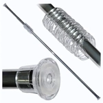 Карниз для занавески в ванную комнату раздвижной 210 см в комплекте с кольцами (металлик)