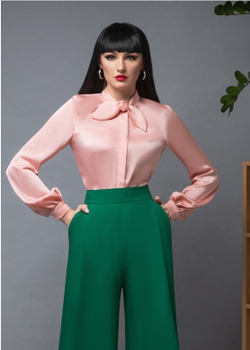 Блузка чайная роза из Армани-шёлка 02-01-23 FW