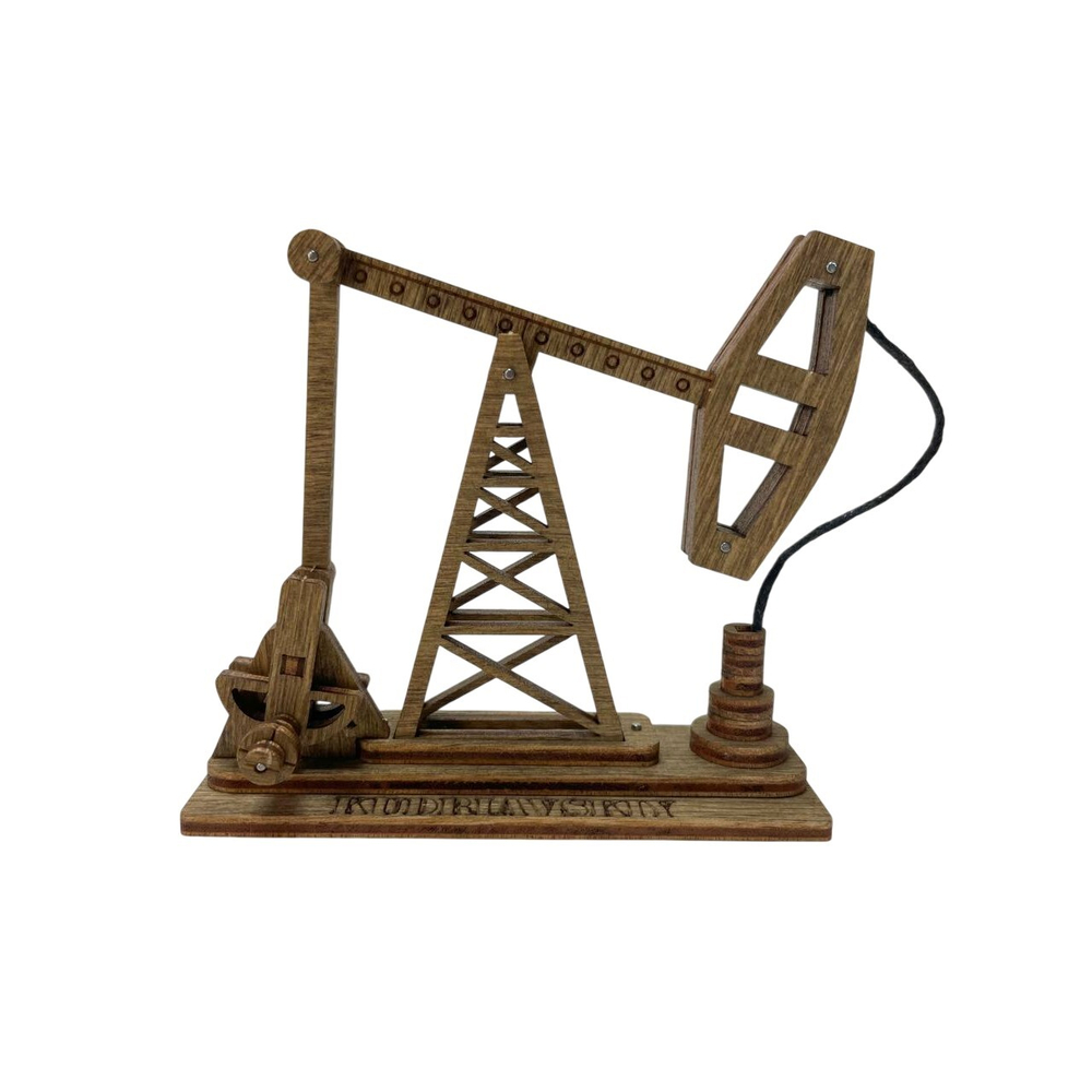 Деревянный механический конструктор декоративная Нефтяная качалка (KUDRIAVSKIY)