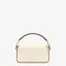 Сумка Fendi Baguette из холщовой ткани Ff белого цвета