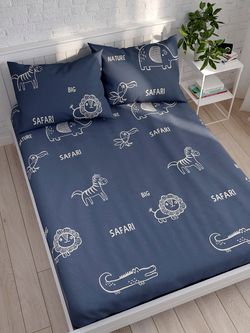 Простынь Сказка "SAFARI" 200х215 см, перкаль