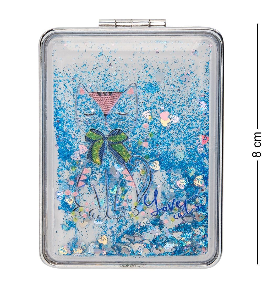 WW-116/3 Зеркало прямоугольное с плавающими блестками «Веселые зверята»