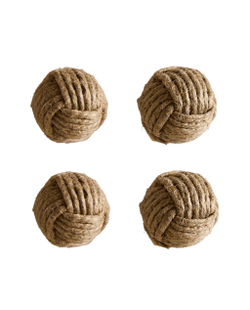 Мебельная ручка Zara Home, 2.5х2.5х5 см, джут, 4 шт., 4360/555