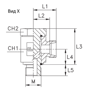 Соединение JE DLL08 10х1 (корпус)