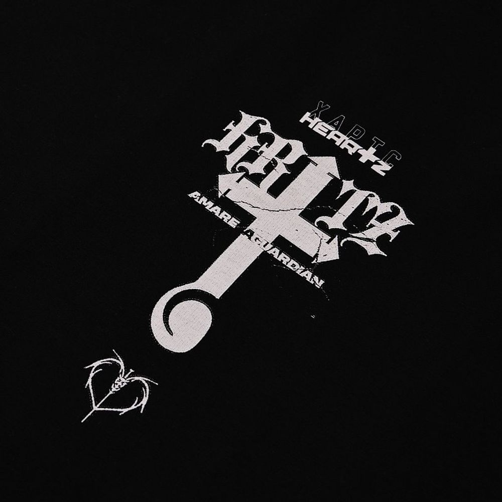 Футболка Heartz «Amane» Layered Kimono Черная