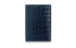 LOUIS VUITTON Flap Closure Crocodile Leather With Cow Leather Passport Holder Men"s Marine Blue