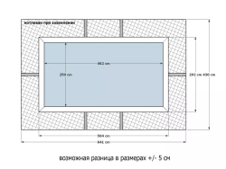 Морозоустойчивый сборный бассейн 4,6 х 2,5 м "Витим" прямоугольный