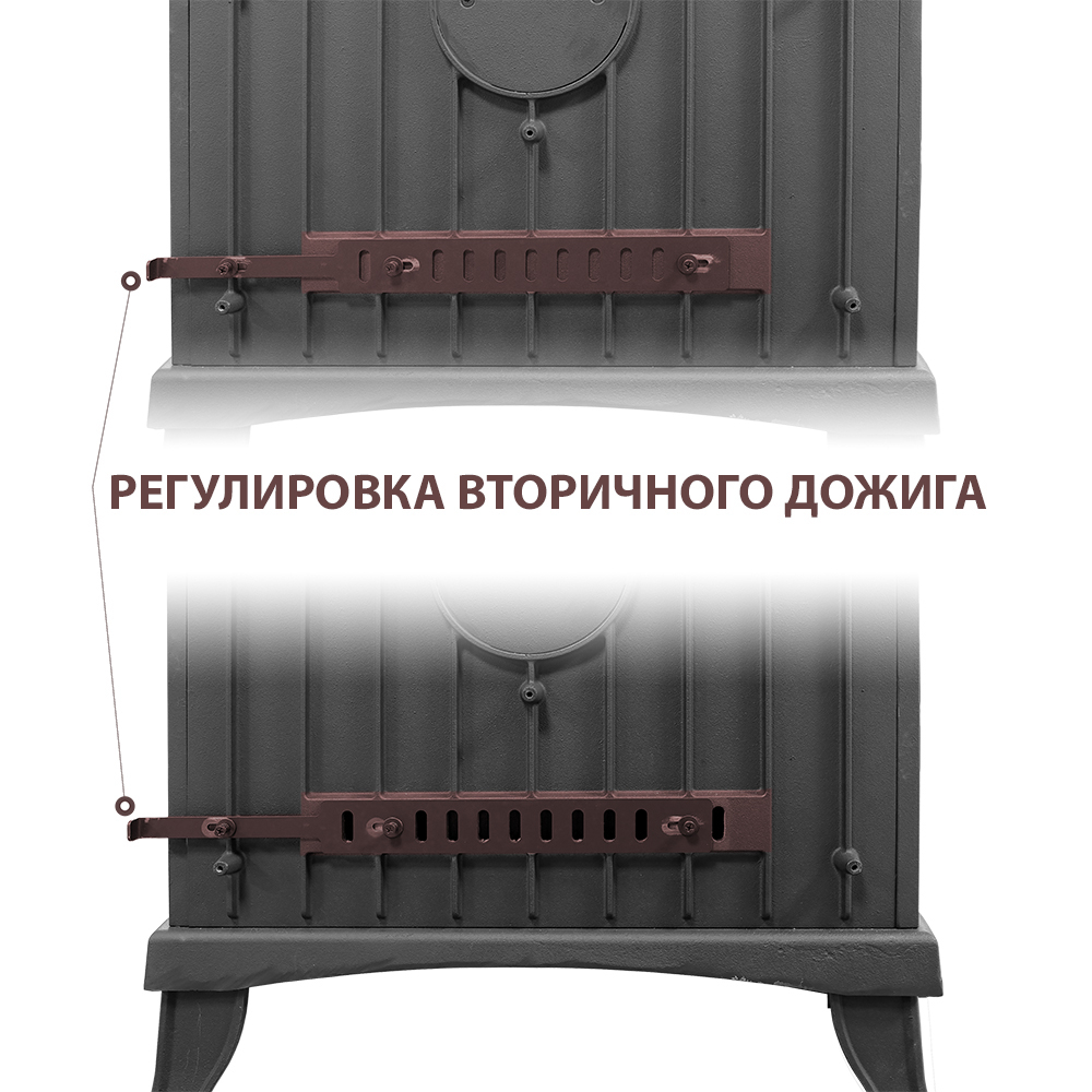 Печь-камин Везувий KZ-14PS "Антрацит"