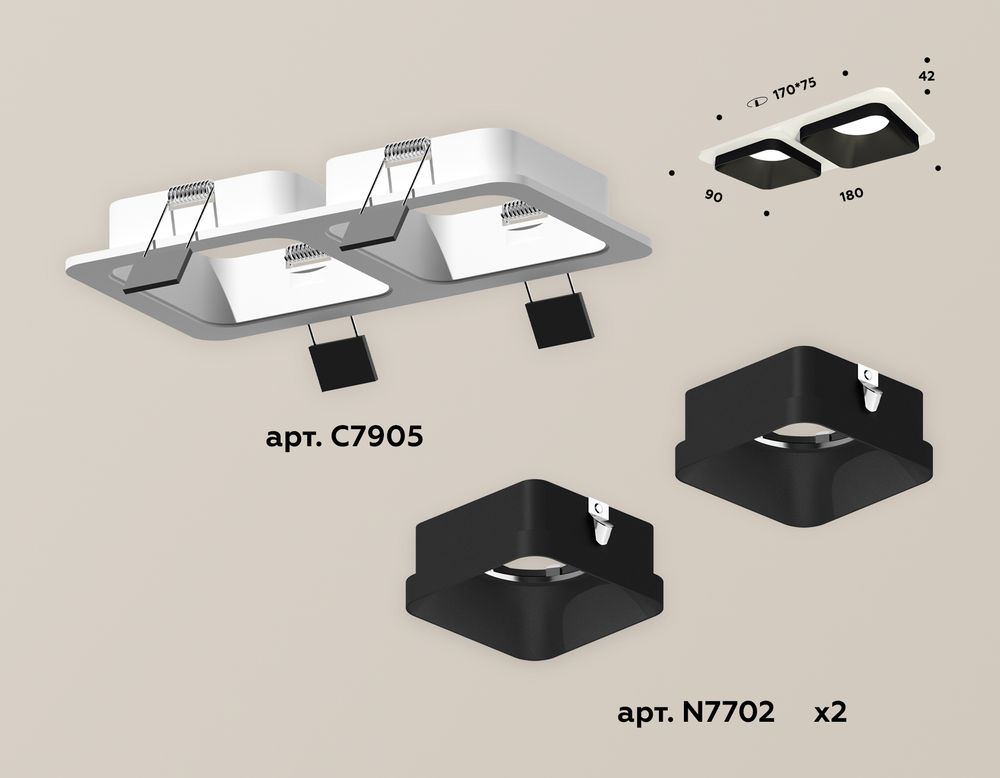 Ambrella Комплект встраиваемого светильника MR16 Встраиваемые XC7905002