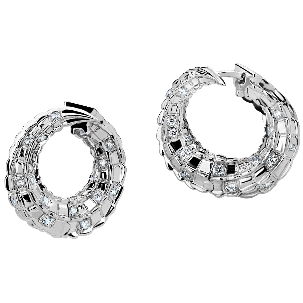 Серьги с бриллиантом  из белого золота JA-S-С6213335