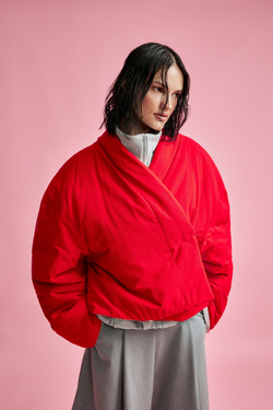 Куртка двустороняя TULUP white/red