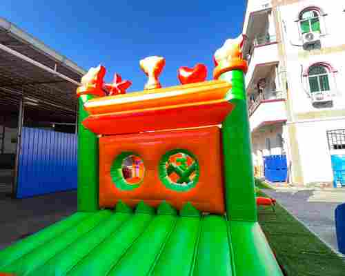 Коммерческая надувная полоса препятствий «Огненный рубеж», 15×3×4 м