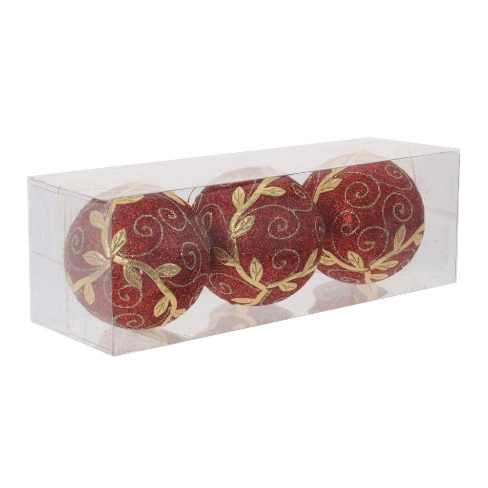 GAEM Набор из 3шт Украшение новогоднее "Шар", D 8 см, L23,5 W8 H8 см