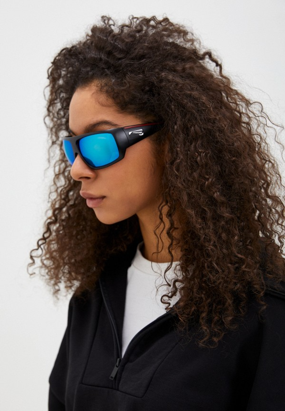 Спортивные очки LiP Cloud9 / Matt Black - Red Stripe / PC / Zeiss ML Blue Mirror Smoke Lens