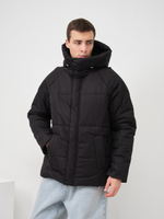 Куртка черная мужская зимняя с капюшоном мембрана