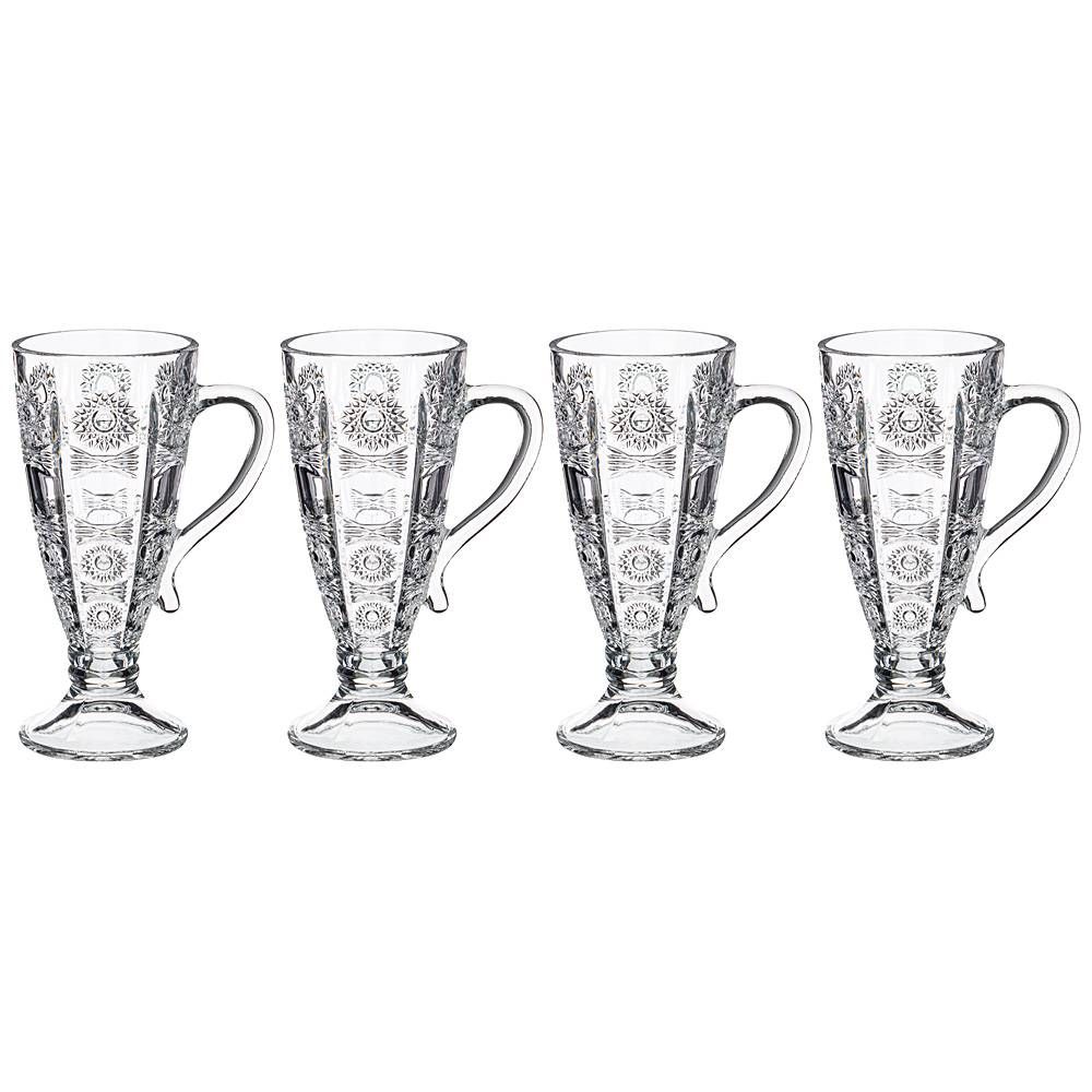 НАБОР ИЗ 4-Х КРУЖЕК "MUZA CRYSTAL" 250 МЛ. ВЫСОТА=16,5 СМ. (КОР=12НАБ.)