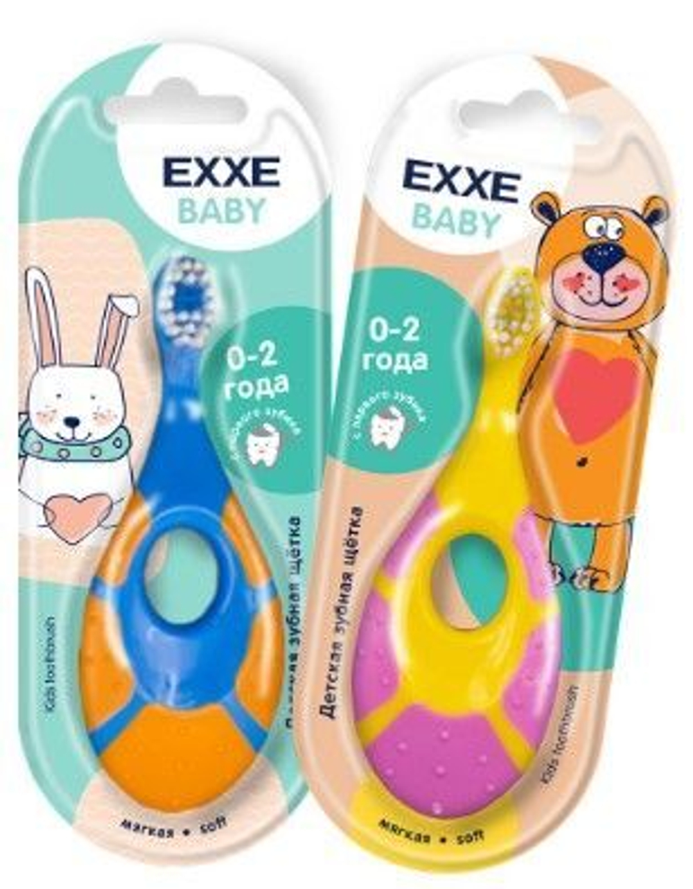 EXXE Baby зубная щетка детская 0-2 года *12*48