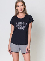 Оригинальный комплект с шортами в полоску (Размер: M) (Цвет: черный)