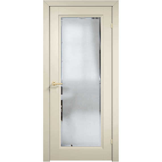 Фото межкомнатной двери эмаль Дверцов Модена 1 цвет жемчужно-белый RAL 1013 остеклённая