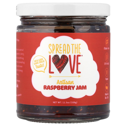 Spread The Love, Малиновое варенье, 326 г (11,5 унции)