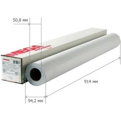 Бумага широкоформатная Комус (ProMega engineer) 120 г/кв.м, длина 30 м, ширина 914 мм, диаметр втулки 50.8 мм