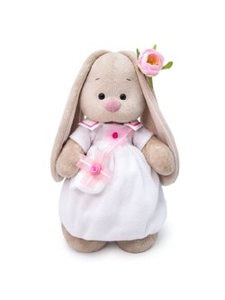 Мягкая игрушка Зайка Ми в платье с сумочкой 25см