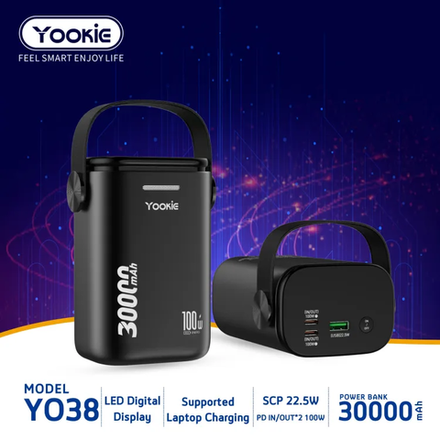 Power Bank Yookie YO38 100W (30000mAh)