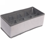 Кофр - органайзер для хранения вещей «ЭФОЛТ», цвет пыльно - серый, 8 отделений, 29*14*10см