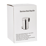 Ведро для мусора 12л нерж с педалью, автомат