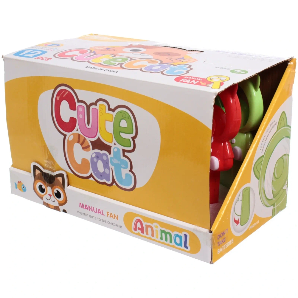 Вентилятор «Милые ушки», 20*9,5 см, микс