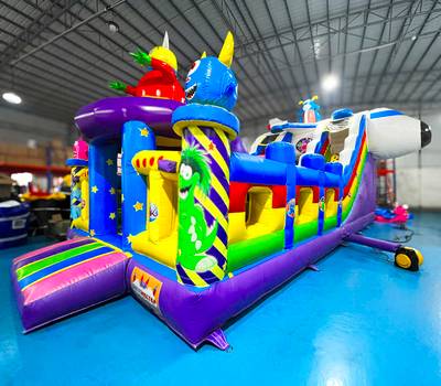 Коммерческий батут "Космические зверята" 10*5*6 м