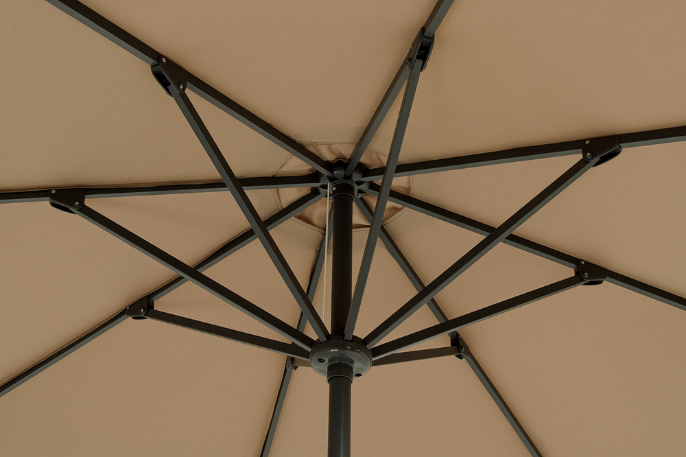 "Джулия" зонт садовый 3х3м на центральной опоре, тент бежевый