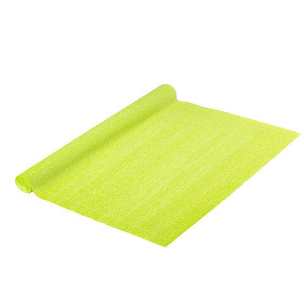 Бумага гофрированная (ИТАЛИЯ) 180 г/м2, салатовая (558), 50х250 см, BRAUBERG FLORE, 112613