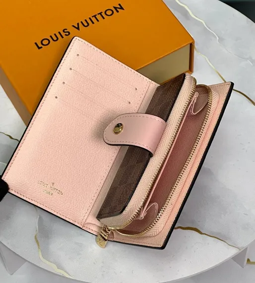 Мини-кошелек Louis Vuiton Portefeuille Juliet Damier Crème, бежевый
