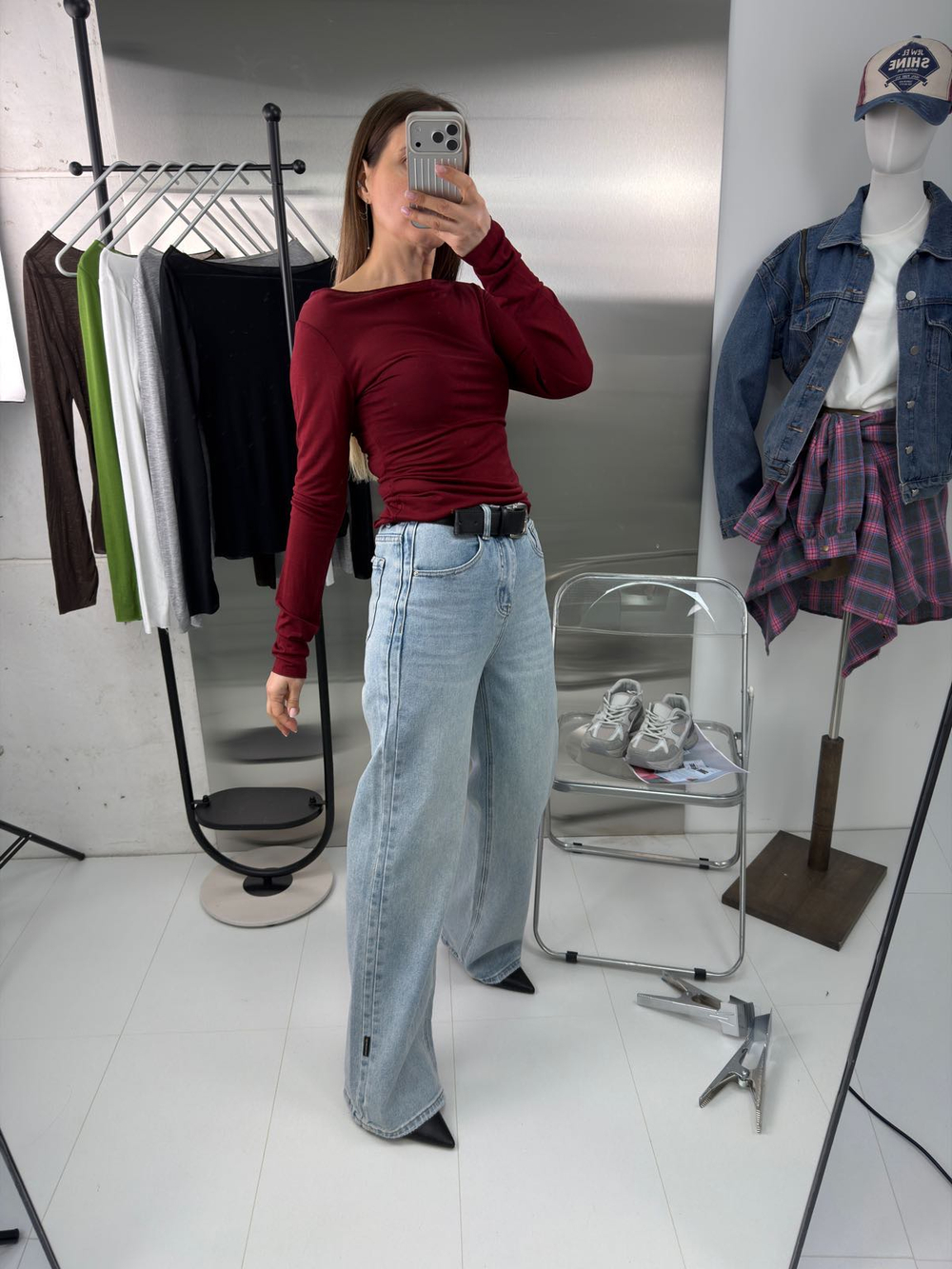 Лонгслив женский арт. 0100 цвет "бордовый"