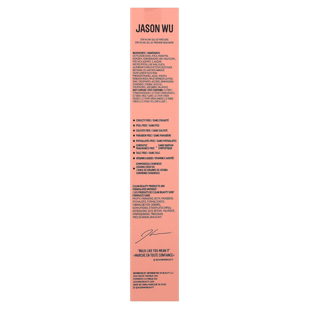 Jason Wu, Stay In Line®, подводка для губ, оттенок 02 First Date, 1,8 г (0,06 унции)