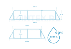Каркасный прямоугольный бассейн Bestway 300х201х66 см (56404 BW)