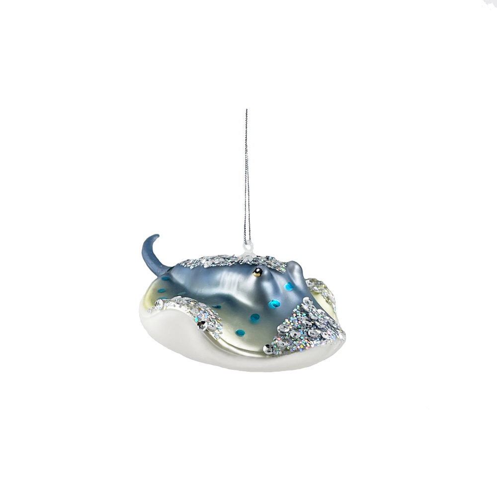 Набор елочных игрушек 6шт 13см ChristmasDeLuxe Скат синий