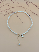 Колье с перламутровой подвеской в виде сердца