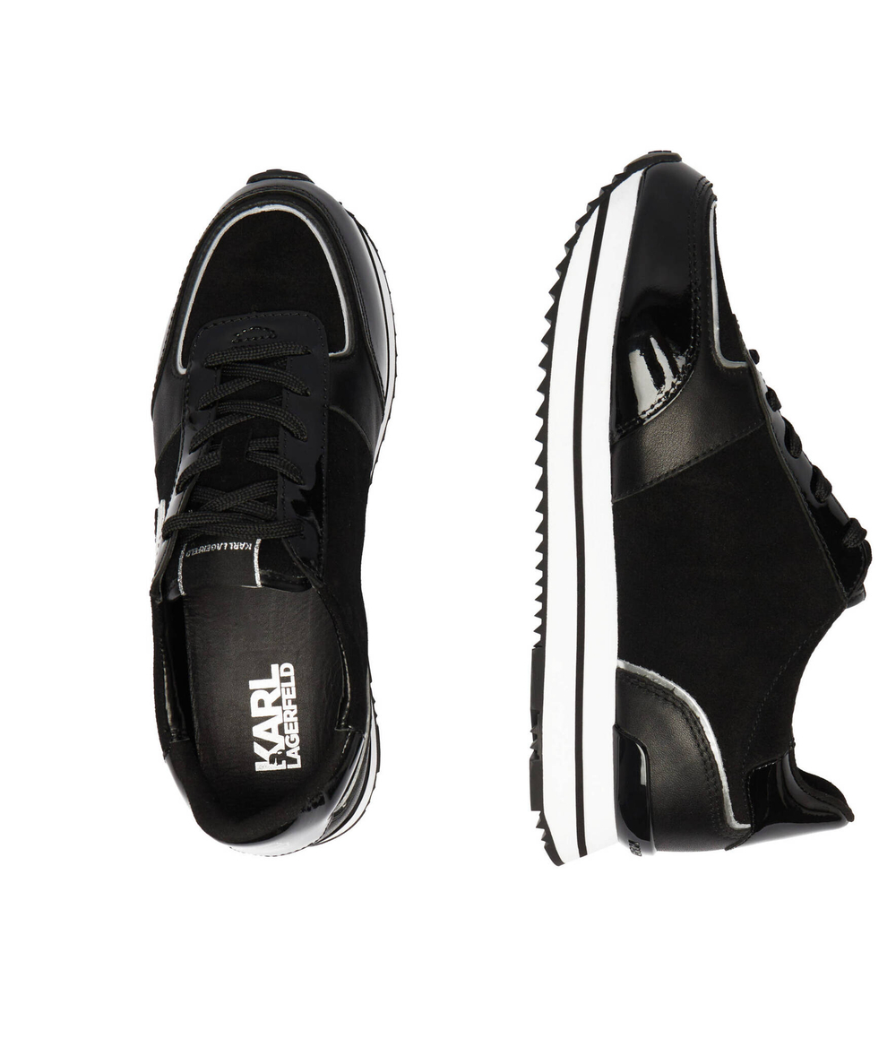 Кожаные кроссовки velocita ii Karl Lagerfeld - черный(KL61930N)