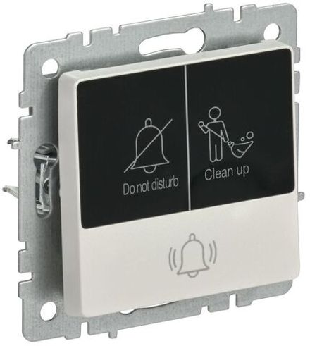 Кнопка звонка BRITE 10А ВС10-1-9-БрЖ для отелей с индик. механизм жемчуж. IEK BR-V14-2-10-K36