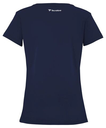 Футболка для девочки теннисная Tecnifibre Club Cotton Tee - небесный