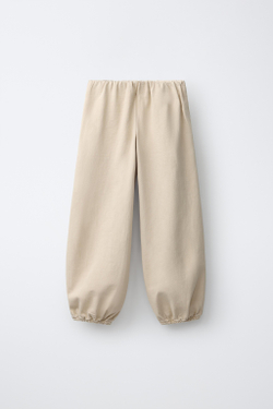 ZARA БРЮКИ BAGGY, БЕЖЕВЫЙ