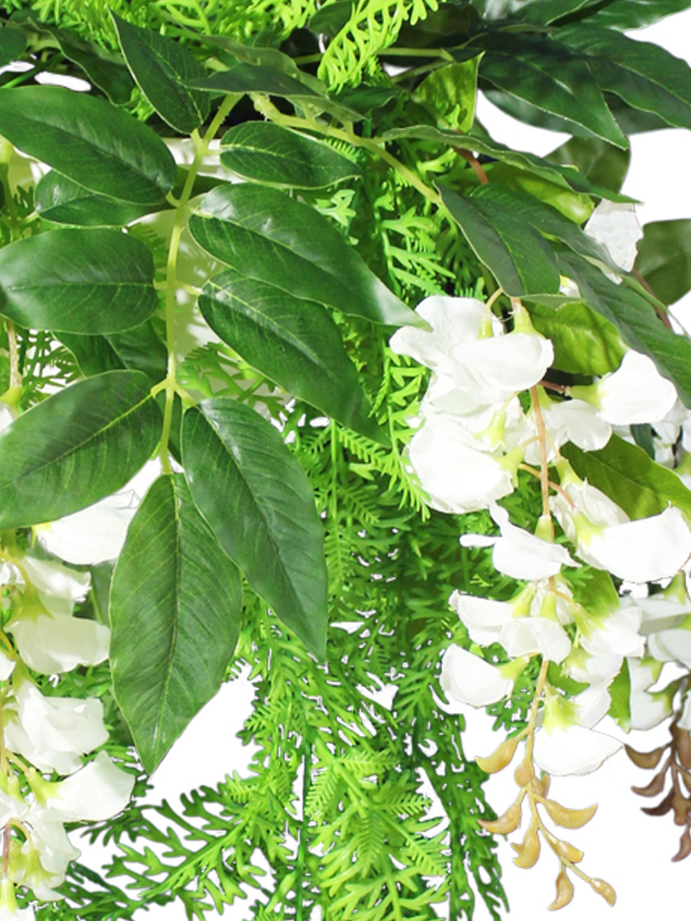 Подвесное кашпо с белой акацией