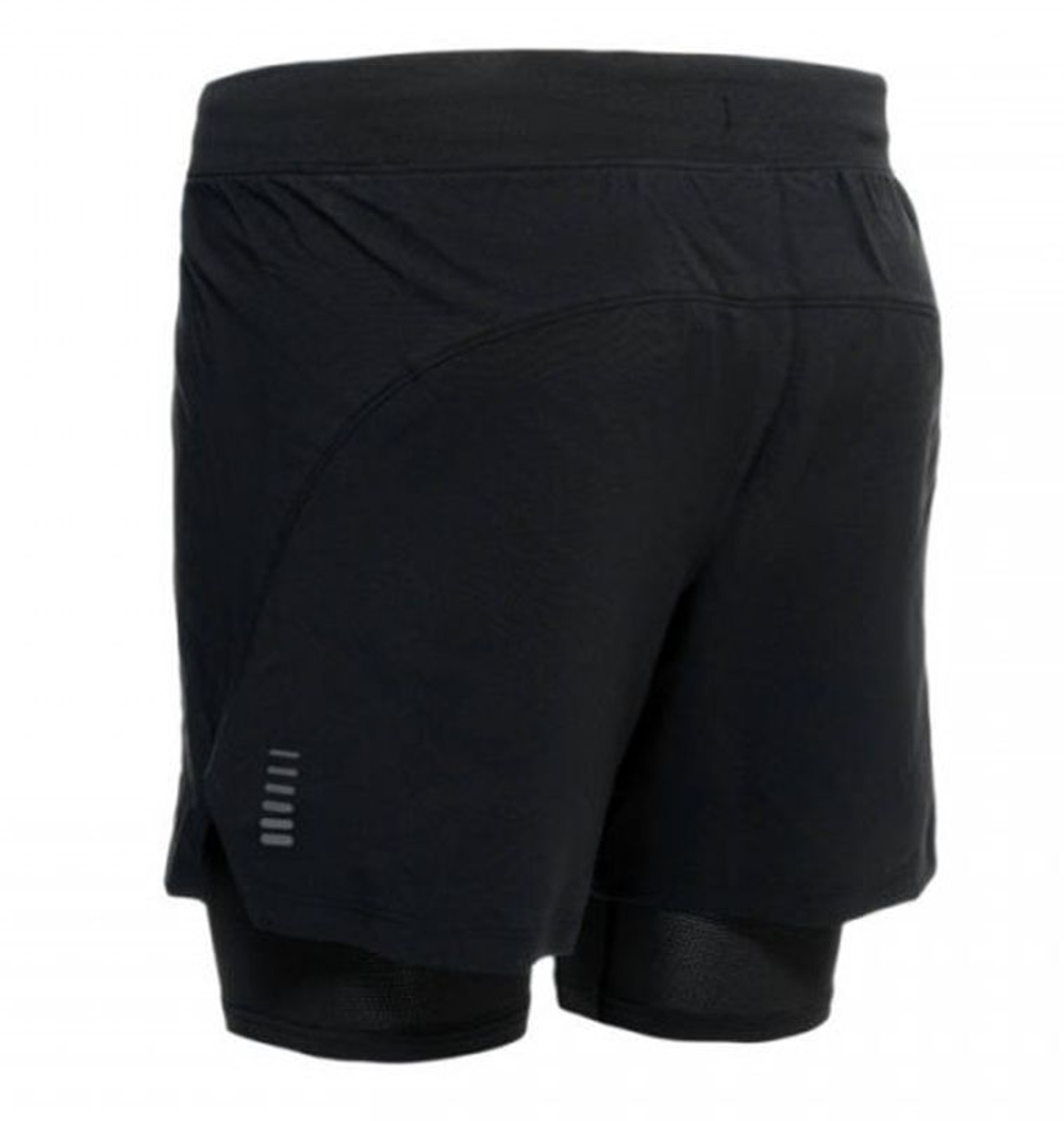 Теннисные шорты Under Armour Men's UA Iso-Chill Run 2-in-1 Shorts - black/reflective