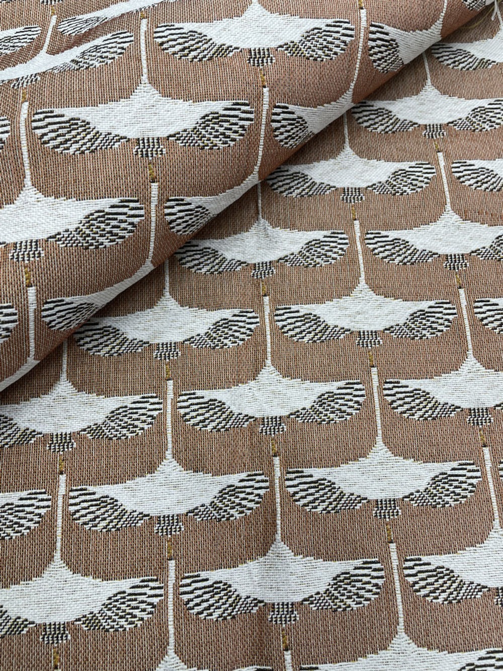 Гобеленовая ткань Журавли 75 мм ширина 150 см