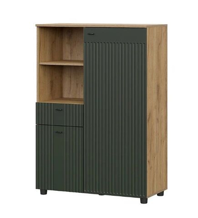 Милан тумба многофункциональная Дуб Золотой / Олива Софт